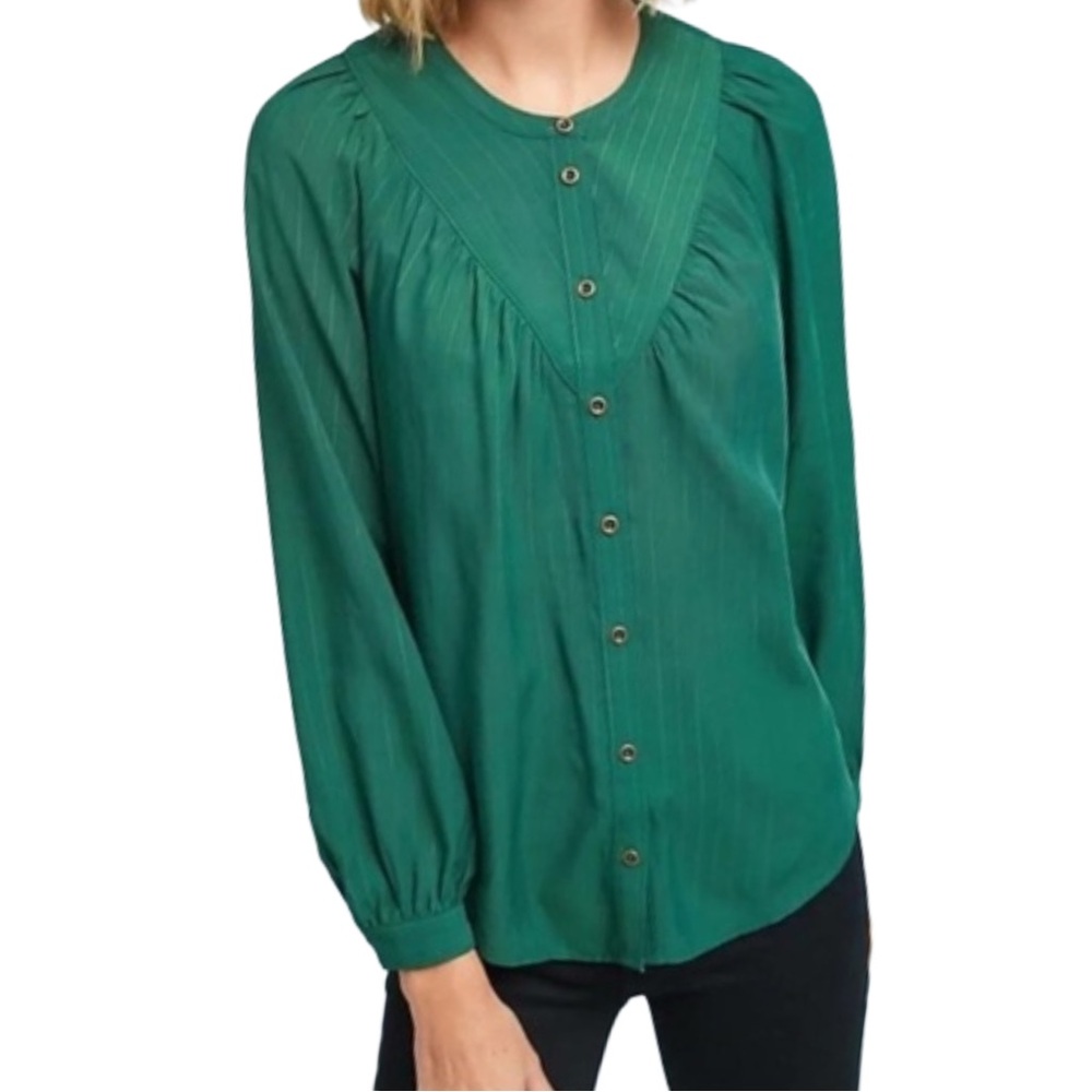Anthropologie Maeve Avignon Button Down Blouse Top
